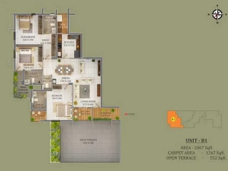 Type B1 3BHK Trinity Accord