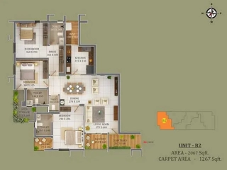 Type B2 3BHK Trinity Accord