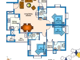 Type G 3 BHK Trinity High Grove 765x495