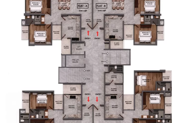 Trinity Nova TYPICAL FLOOR LAYOUT