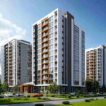 stunning contemporary residential complex showcasing modern architecture luxurious living spaces